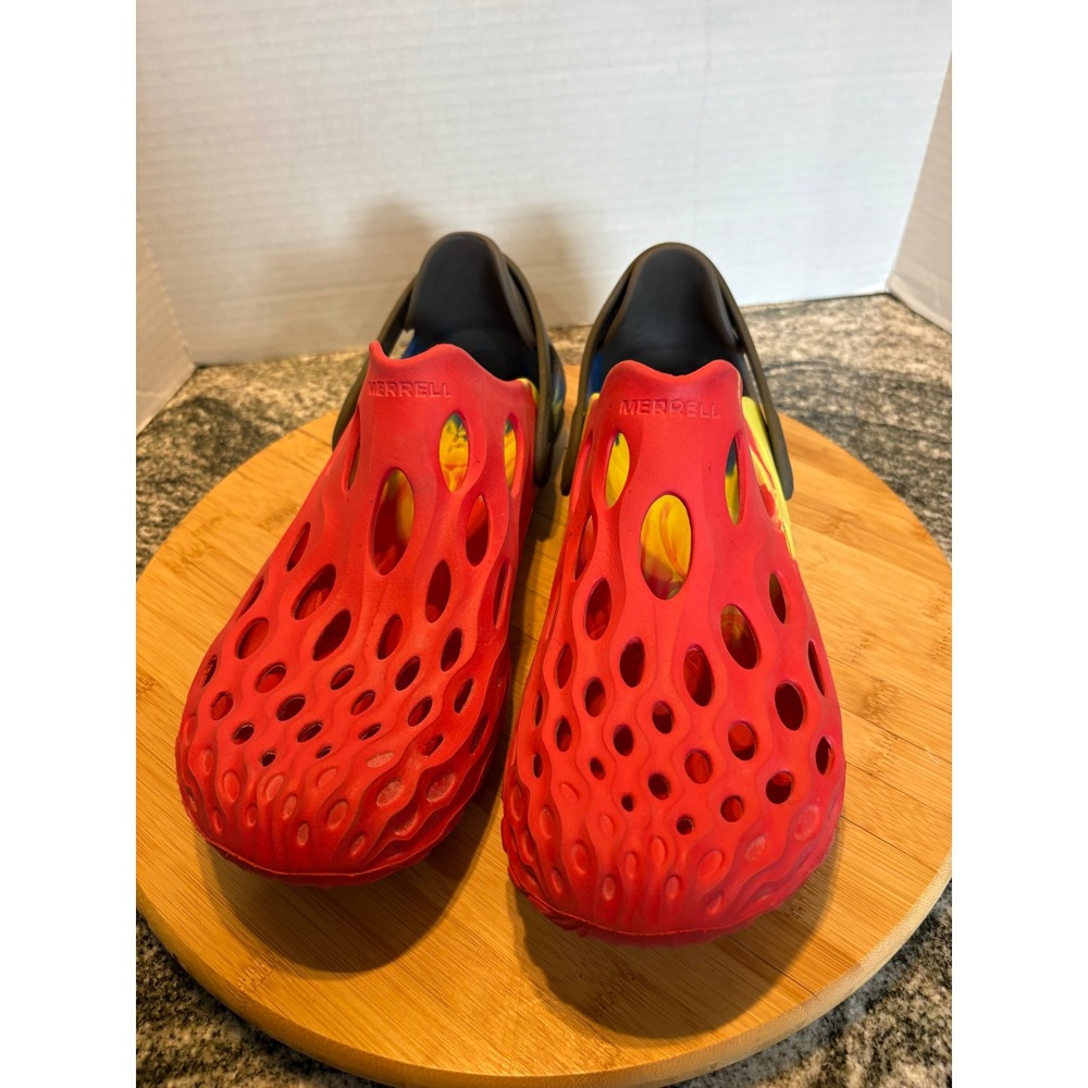Merrell Hydro Moc Mens 13 Water Shoes Red Yellow Blue Grey Slip On Clogs